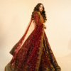 Bridal Embroidered Maroon Lehnga Choli with a Net Dupatta - Image 2