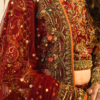 Bridal Embroidered Maroon Lehnga Choli with a Net Dupatta - Image 9