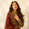 Bridal Embroidered Maroon Lehnga Choli with a Net Dupatta - Image 6