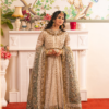 Pearl White Pishwas Paired with Organza Dupatta & Chooridar - Image 5