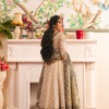 Pearl White Pishwas Paired with Organza Dupatta & Chooridar - Image 6