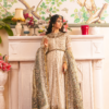 Pearl White Pishwas Paired with Organza Dupatta & Chooridar - Image 7