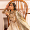 Pearl White Pishwas Paired with Organza Dupatta & Chooridar - Image 8