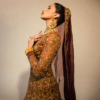 Bridal Organza Lehenga Choli Paired with Maroon Dupatta - Image 4