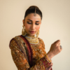 Bridal Organza Lehenga Choli Paired with Maroon Dupatta - Image 6