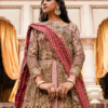 Pink Ombre Front-Slit Anarkali Bridal Attire - Image 5