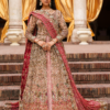 Pink Ombre Front-Slit Anarkali Bridal Attire - Image 2