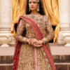 Pink Ombre Front-Slit Anarkali Bridal Attire - Image 4