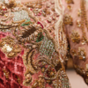 Pink Ombre Front-Slit Anarkali Bridal Attire - Image 9