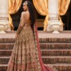 Pink Ombre Front-Slit Anarkali Bridal Attire - Image 3